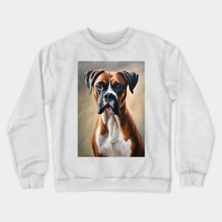 Boxer Dog Breed Oil Painting Crewneck Sweatshirt